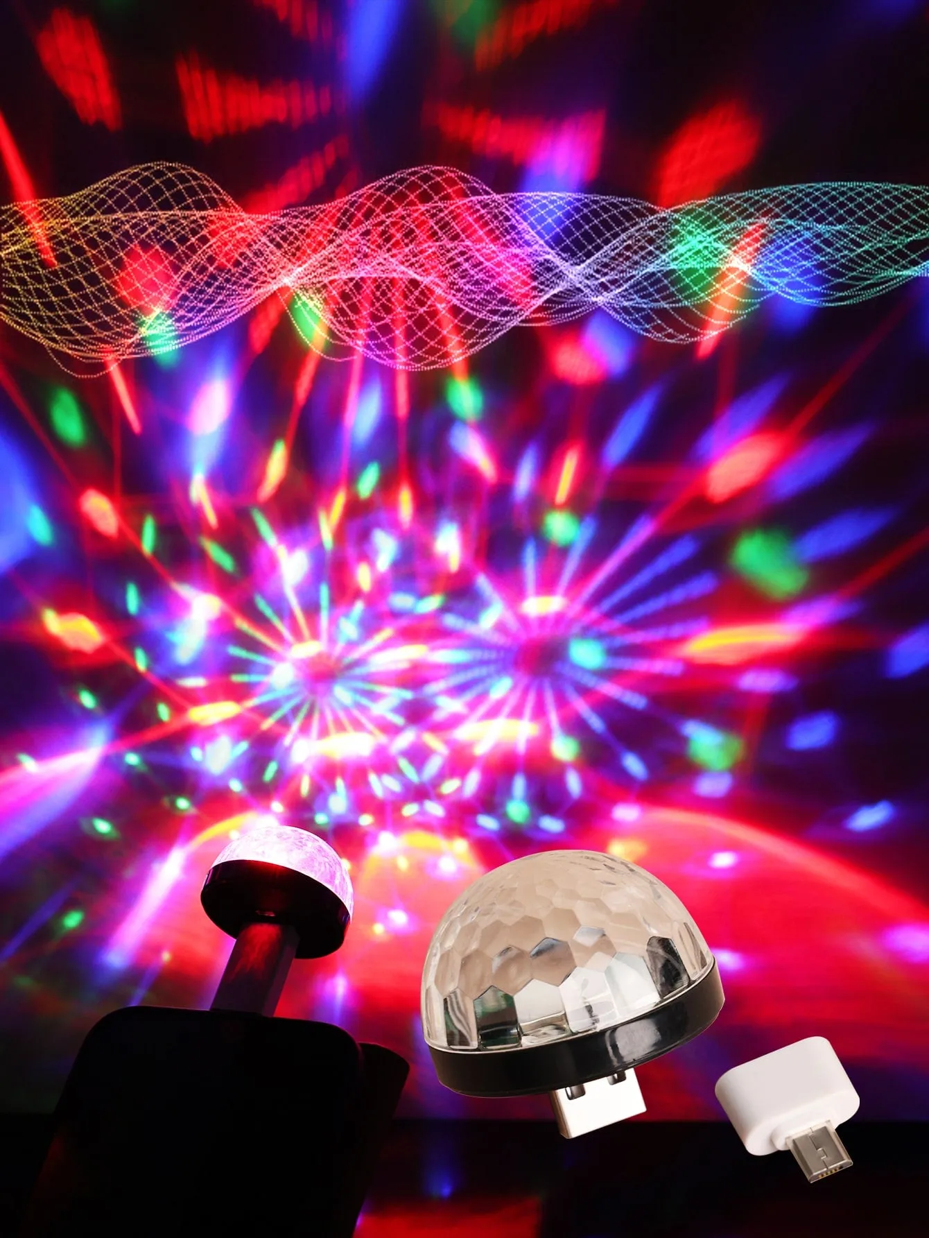 1pc Micro USB LED Disco Light