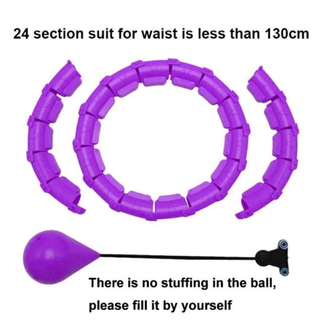 24 Section Adjustable Sport Hoops Abdominal Thin Waist Exercise Detachable Hoola Massage Fitness Hoop Training Weight Loss