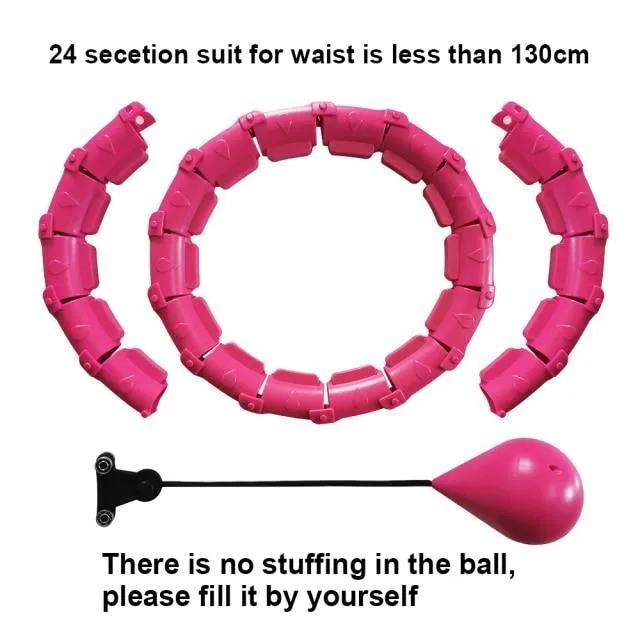 24 Section Adjustable Sport Hoops Abdominal Thin Waist Exercise Detachable Hoola Massage Fitness Hoop Training Weight Loss