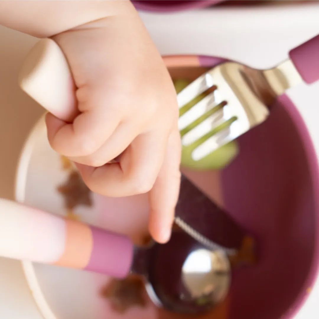 3 Piece Cutlery Set | Color Splash Collection - Mauve Rose Ombre