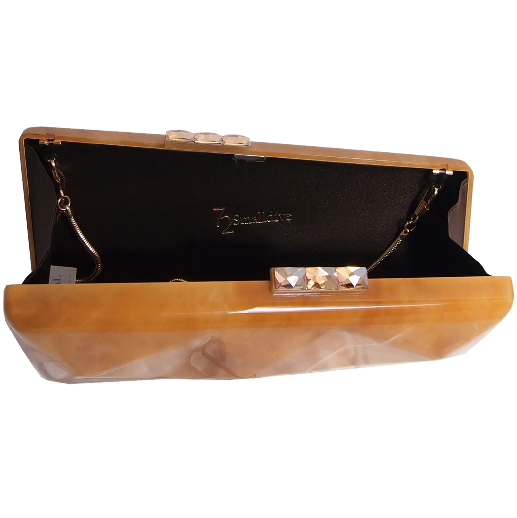 72 Smalldive Alabaster Motif Minaudiere Clutch