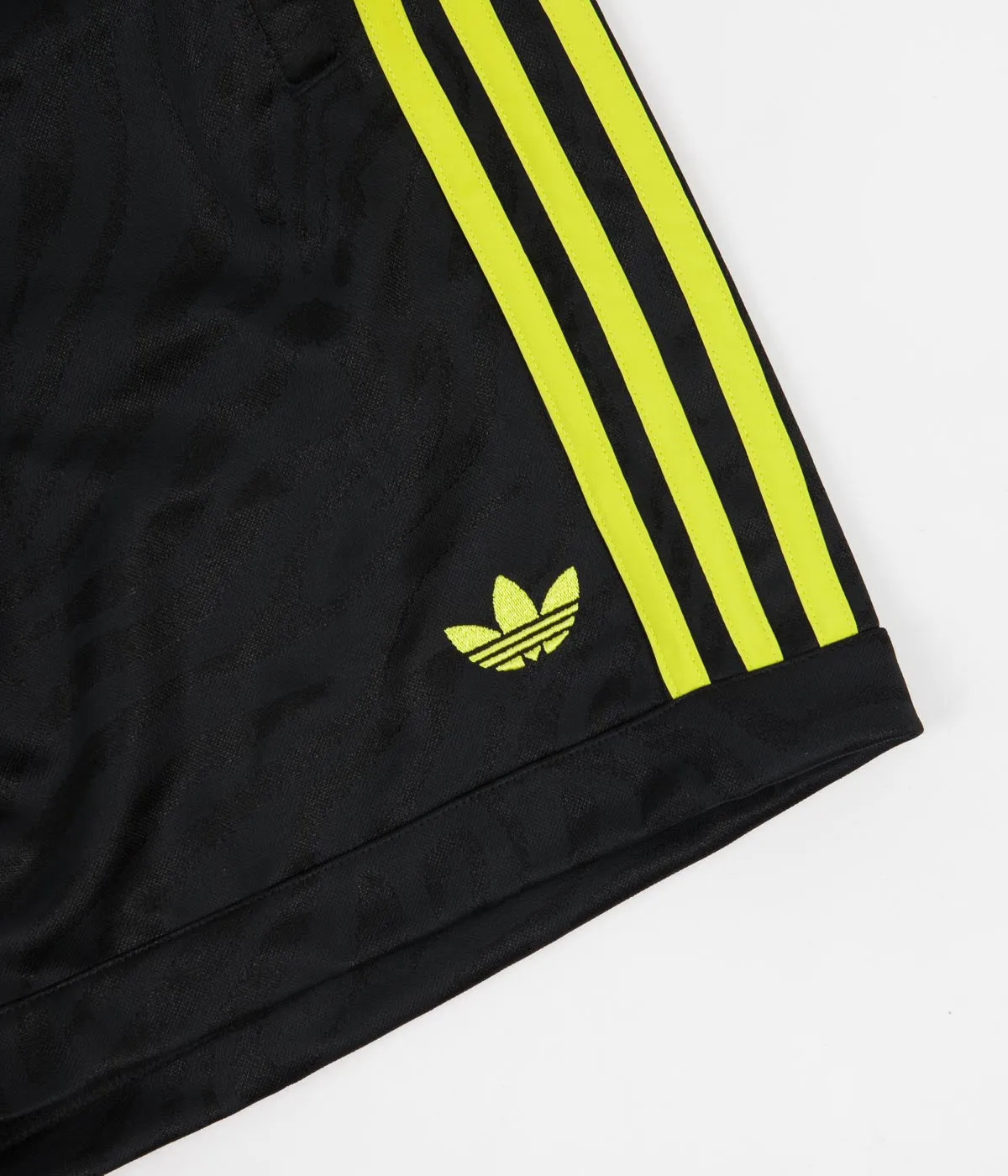 Adidas Athletic Shorts - Black / Acid Yellow