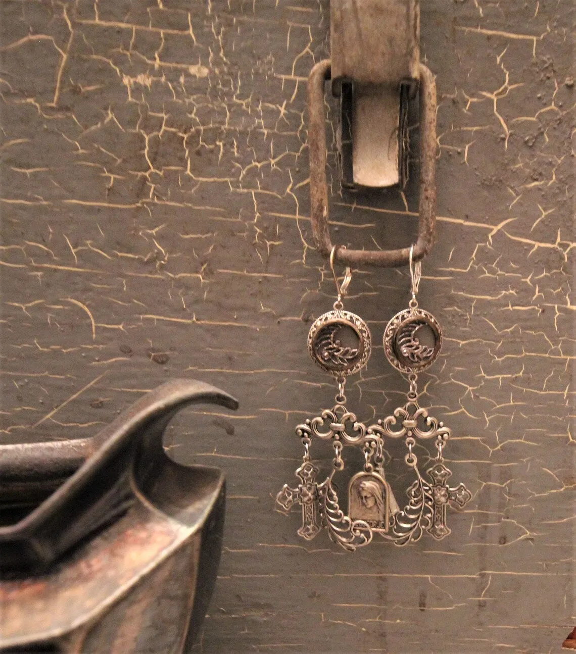 Asymmetrical Edwardian Chandelier Earrings {One of a Kind}