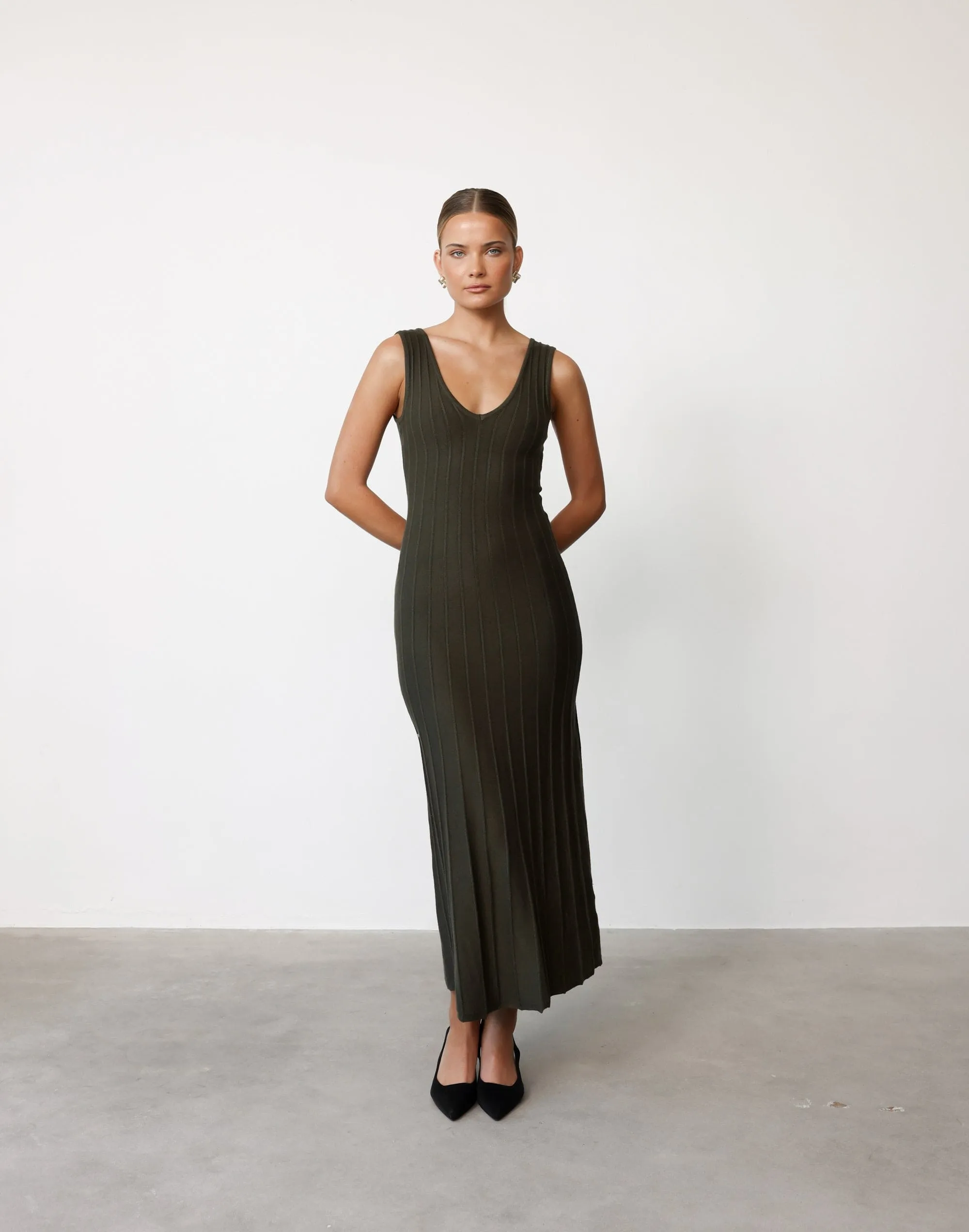 Aurelia Maxi Dress (Moss)