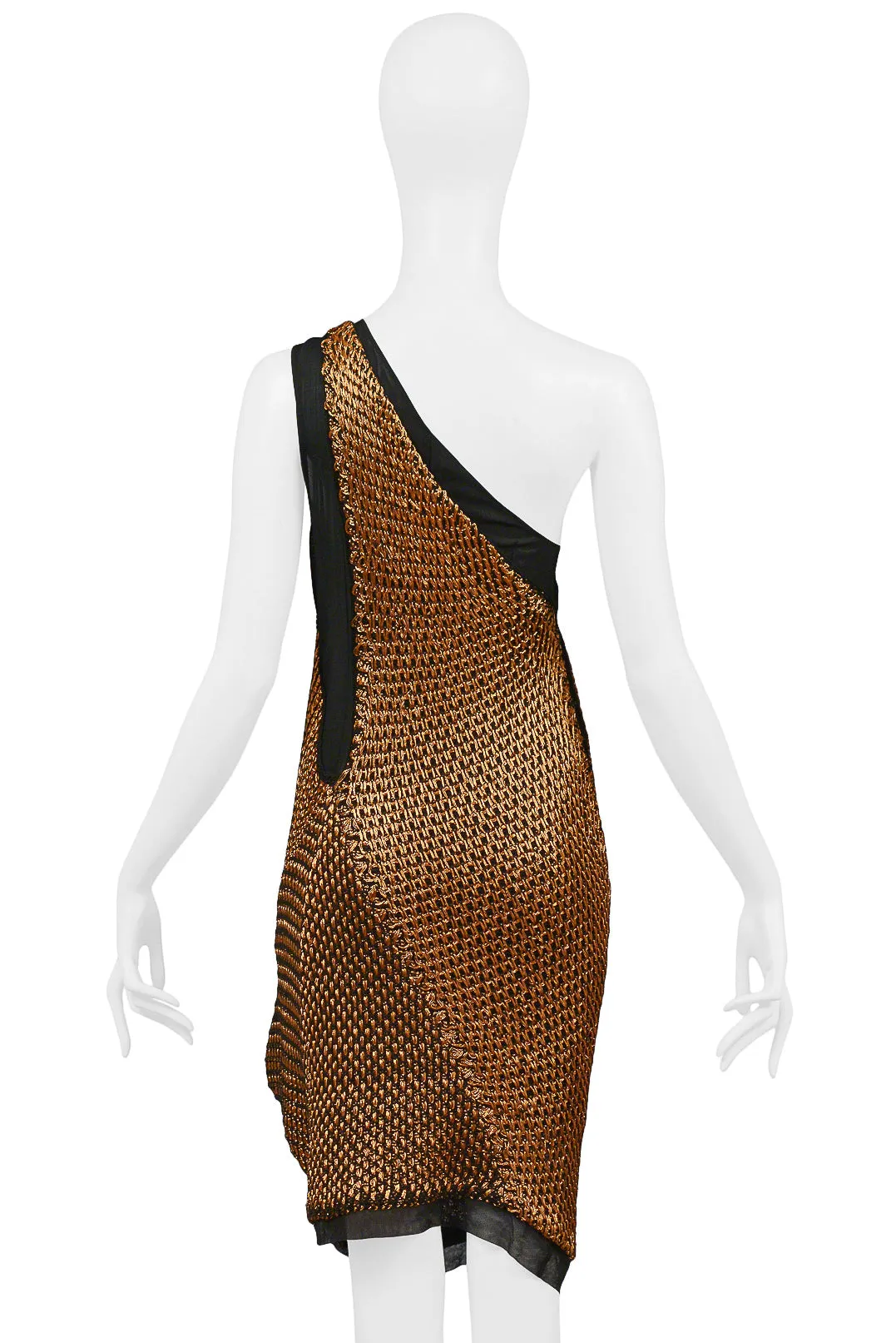 BALENCIAGA BY NICOLAS GHESQUIERE COPPER WIRE CROCHET DRESS 2007