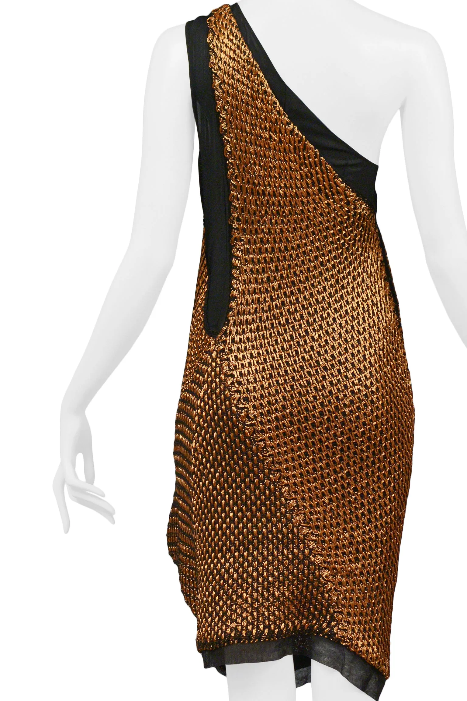 BALENCIAGA BY NICOLAS GHESQUIERE COPPER WIRE CROCHET DRESS 2007