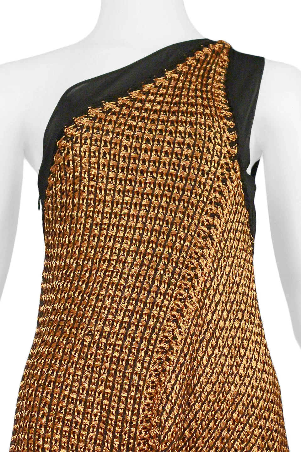 BALENCIAGA BY NICOLAS GHESQUIERE COPPER WIRE CROCHET DRESS 2007