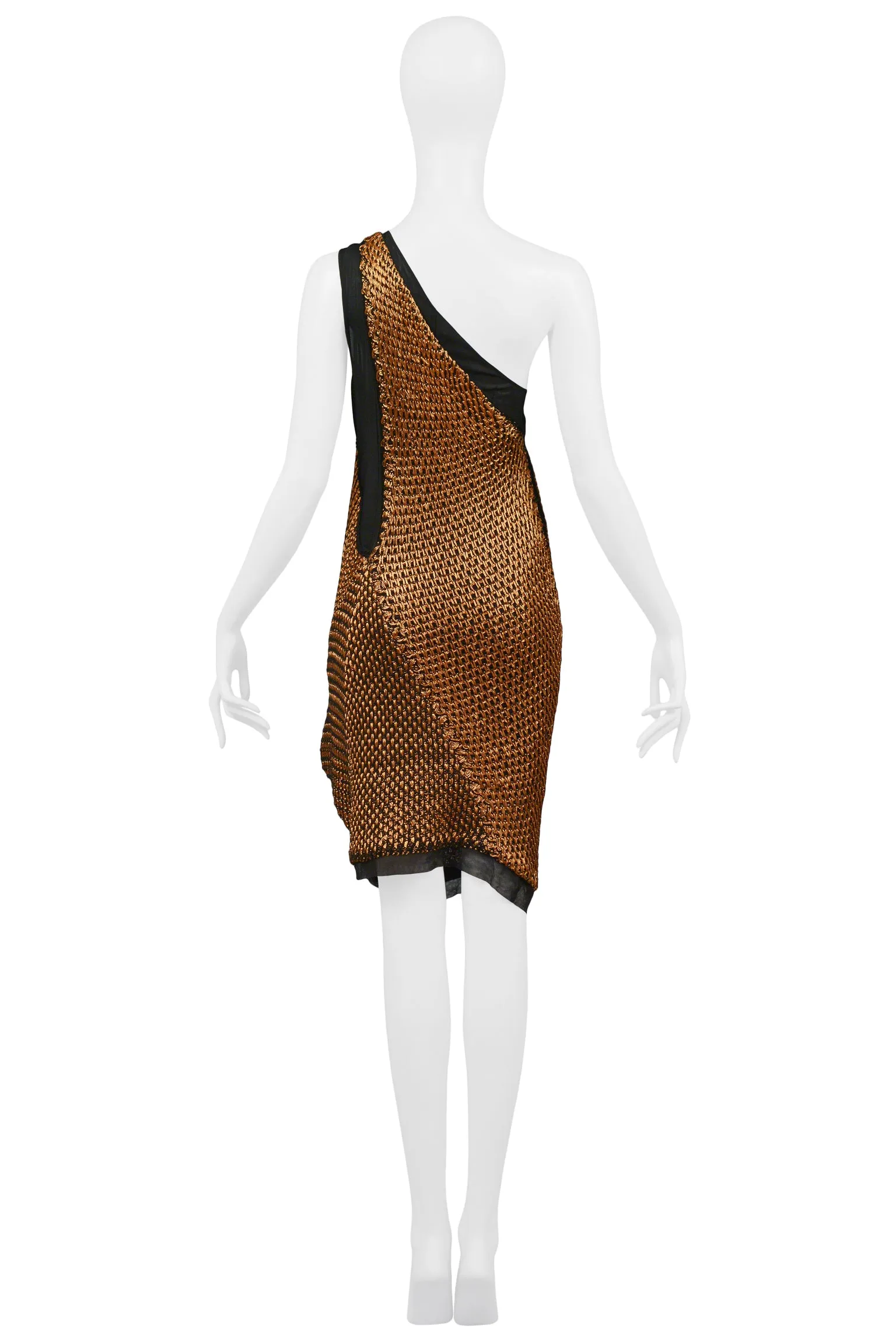 BALENCIAGA BY NICOLAS GHESQUIERE COPPER WIRE CROCHET DRESS 2007