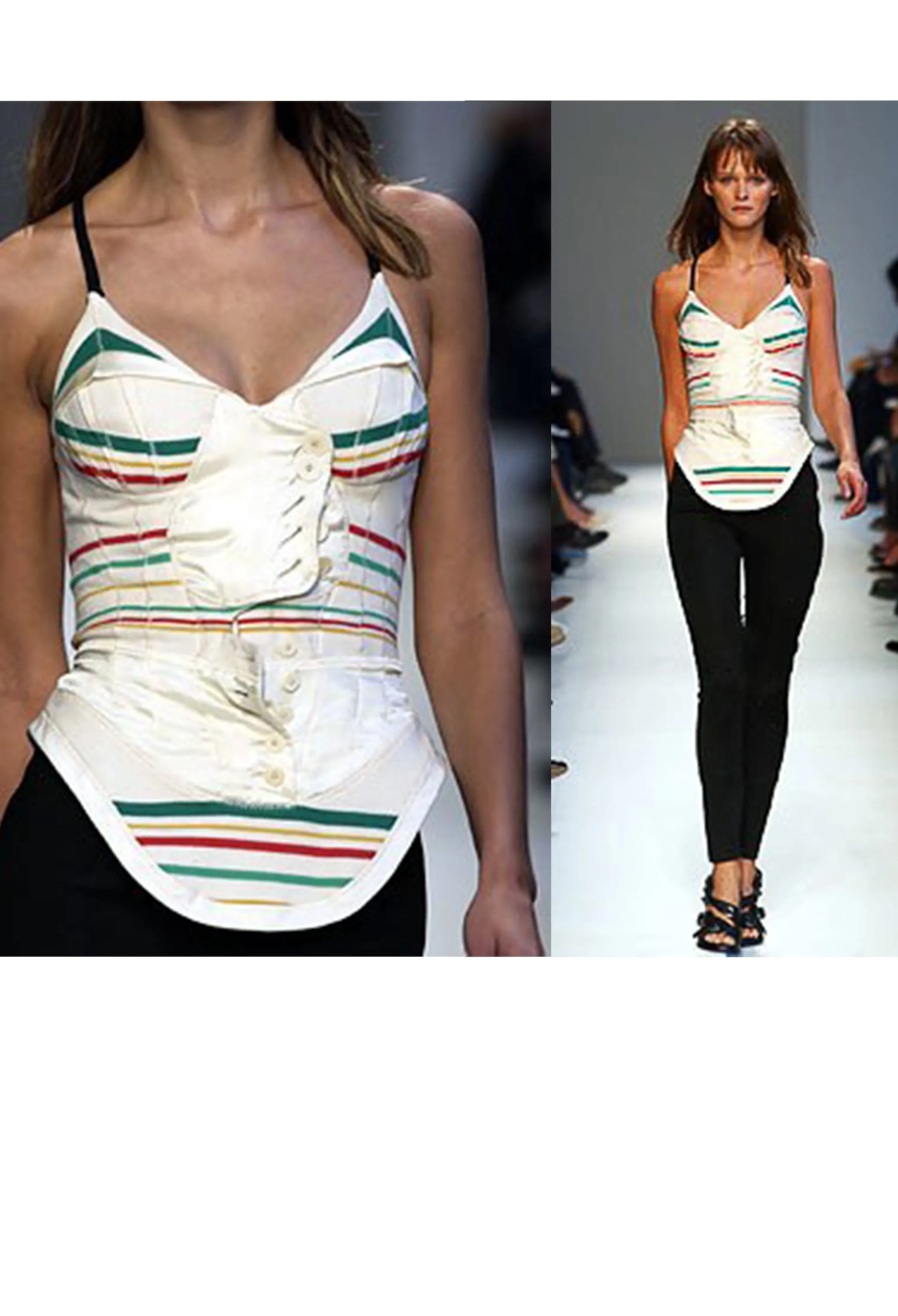 BALENCIAGA ICONIC FENCING CORSET TOP 2003