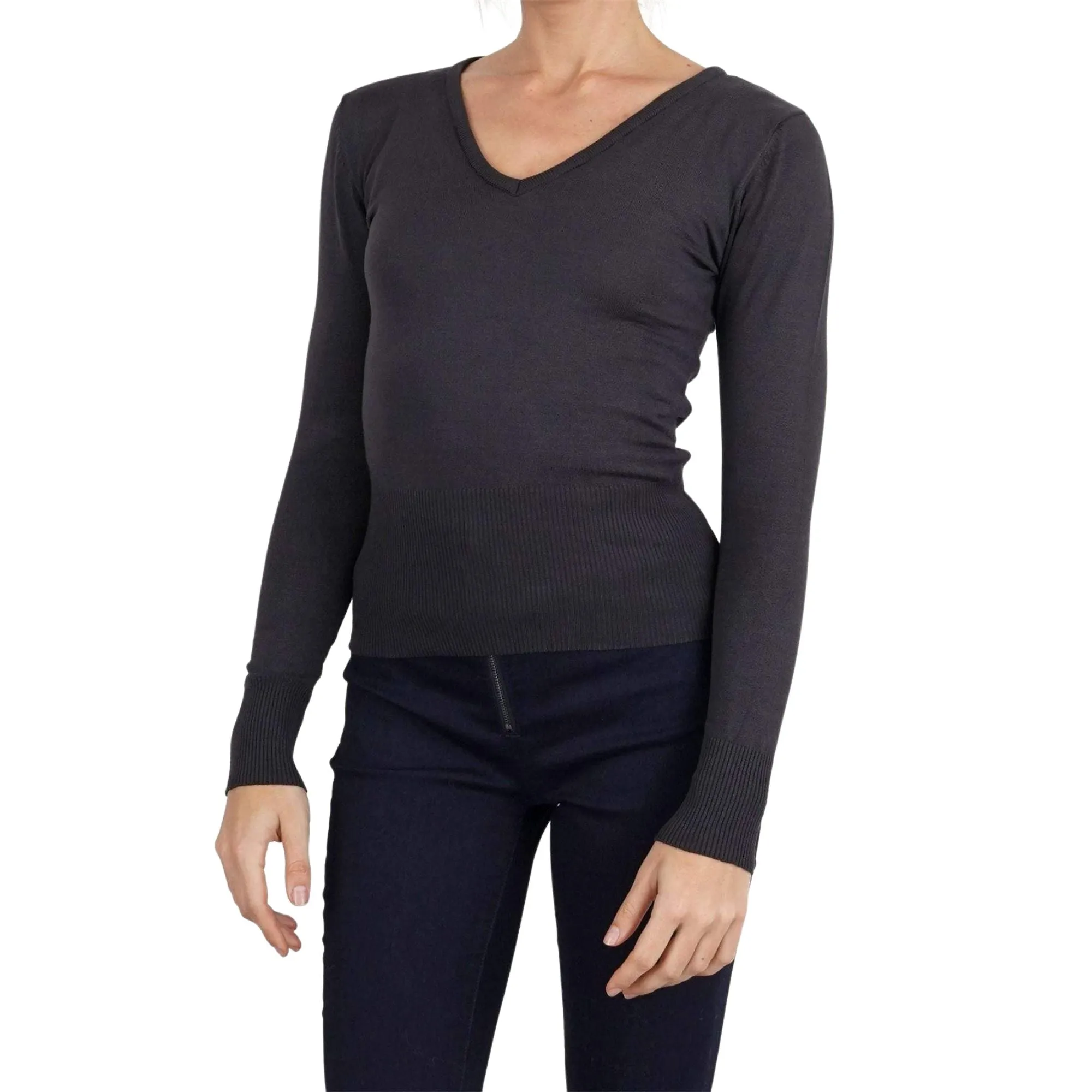 Balmoral Women Premium Soft V-Neck Long Sleeve Classic Fit Knit Jumpers