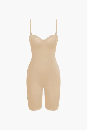 Basic Solid Bustier Slip Romper