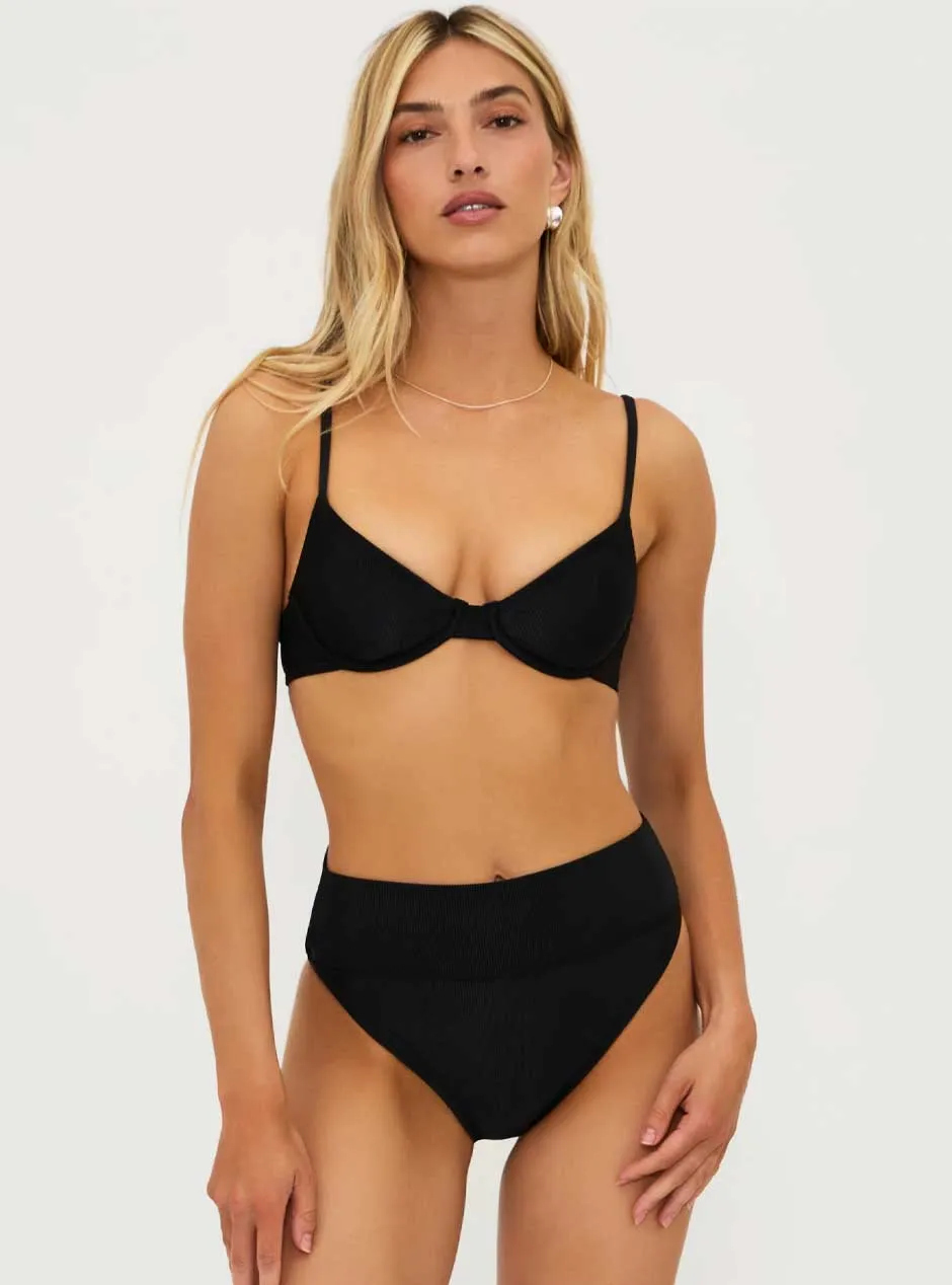 Beach Riot Women's Highway High Waist Swimsuit Bottom - Black