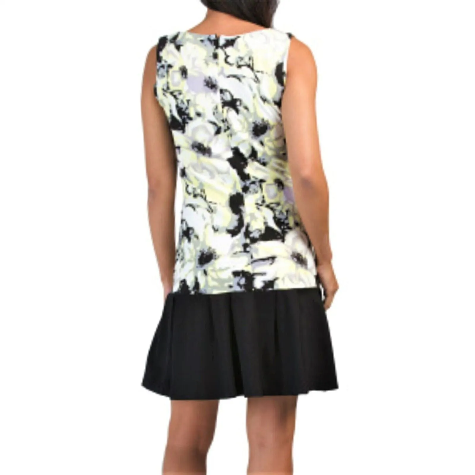 Beautiful VERTIGO Floral Printed Top Flounce Hem Cocktail Mini Dress