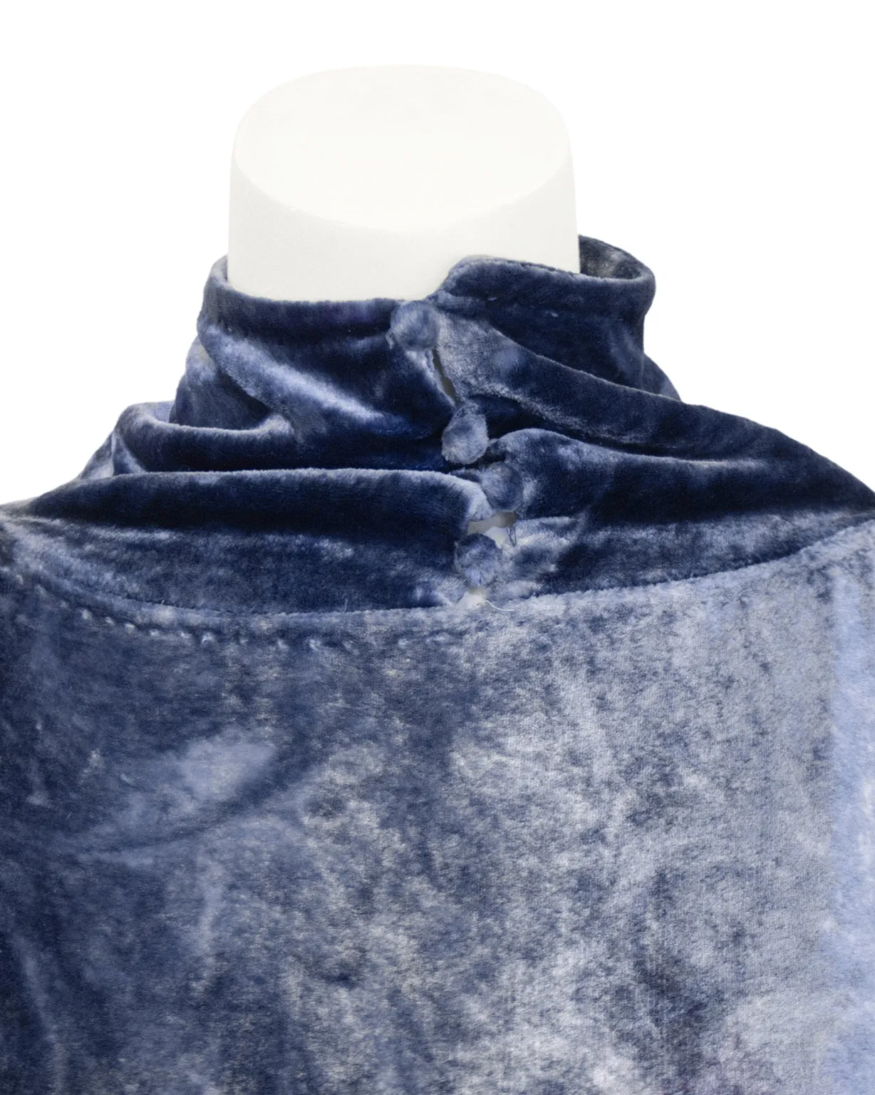 Blue Panné Velvet Ensemble