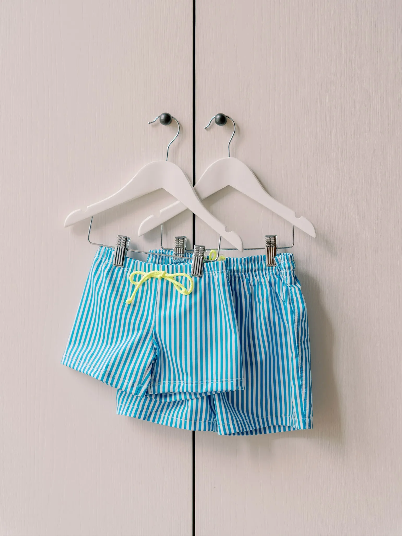 Blue Stripe Bravo Boy Swim Shorts