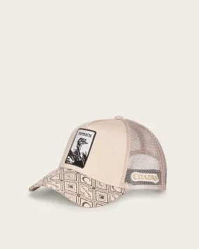 Bone ostrich patch cap