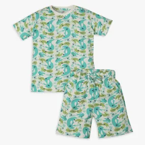 Boys Regular Fit Printed T-Shirt with Pyjama Sleepwear Set