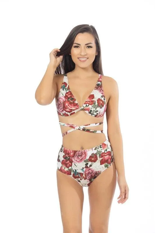 Bralette Bikini Set Floral