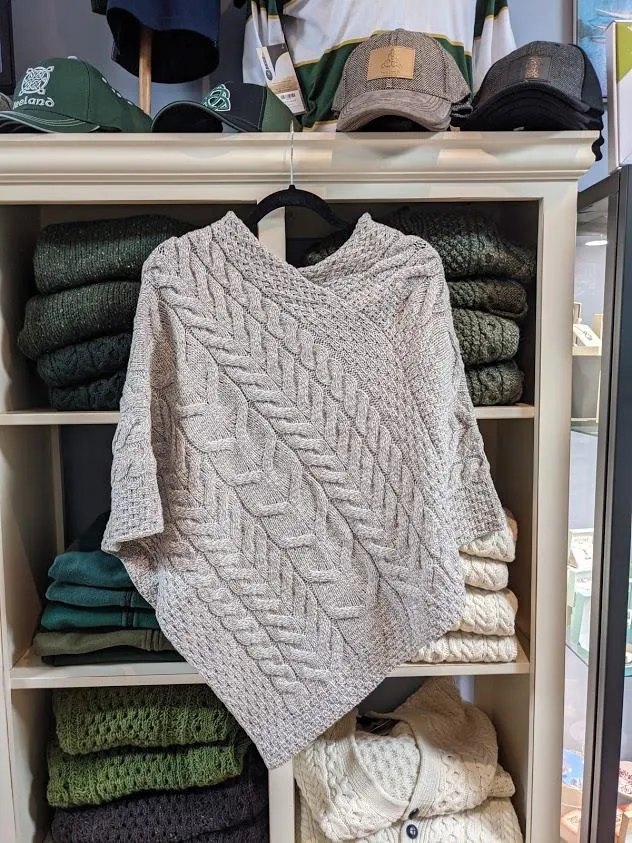 Cable Aran Poncho