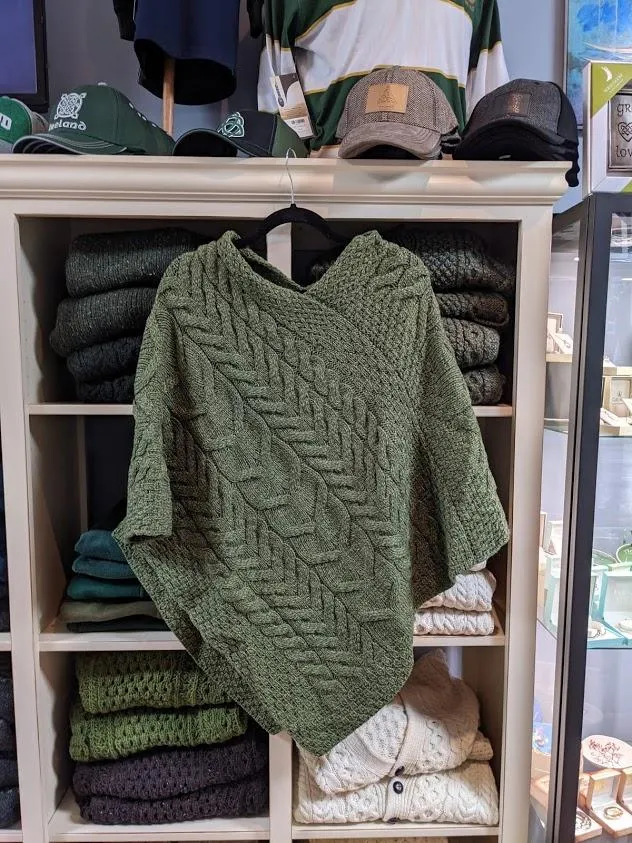 Cable Aran Poncho