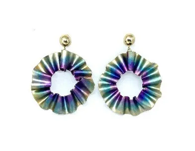 CABO | Earring | Mermaid's Tail Collection | Circle Earrings - Violet/Blue/Gold