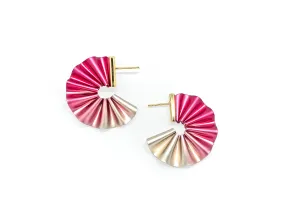 CABO | Earring | Mermaid's Tail Collection | Three Quaters Earrings - Pink / Sliver