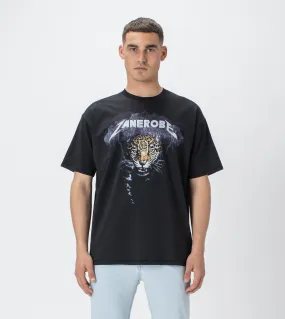 Cheetah Box Tee Piece Dye Black