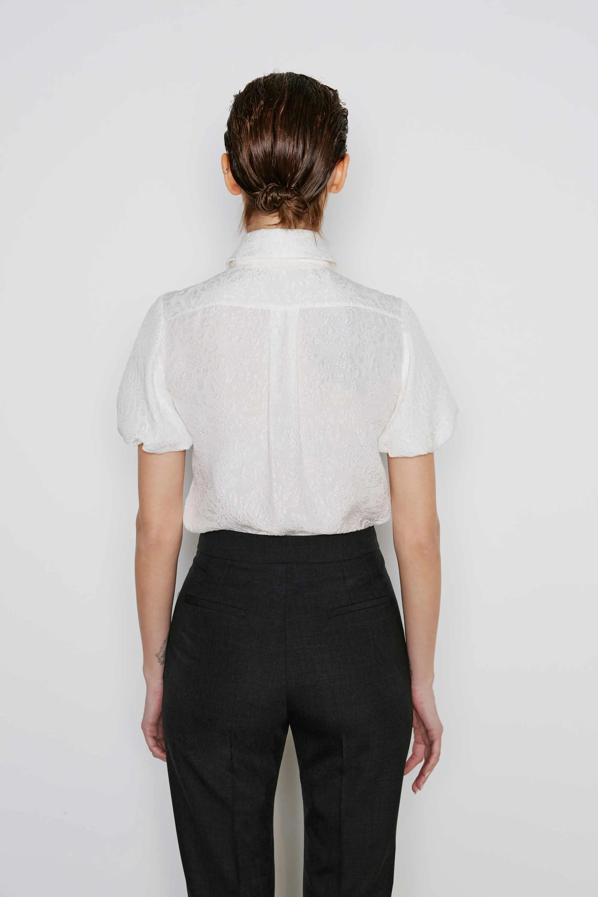 Chic Silk Blouse with Bow Detail