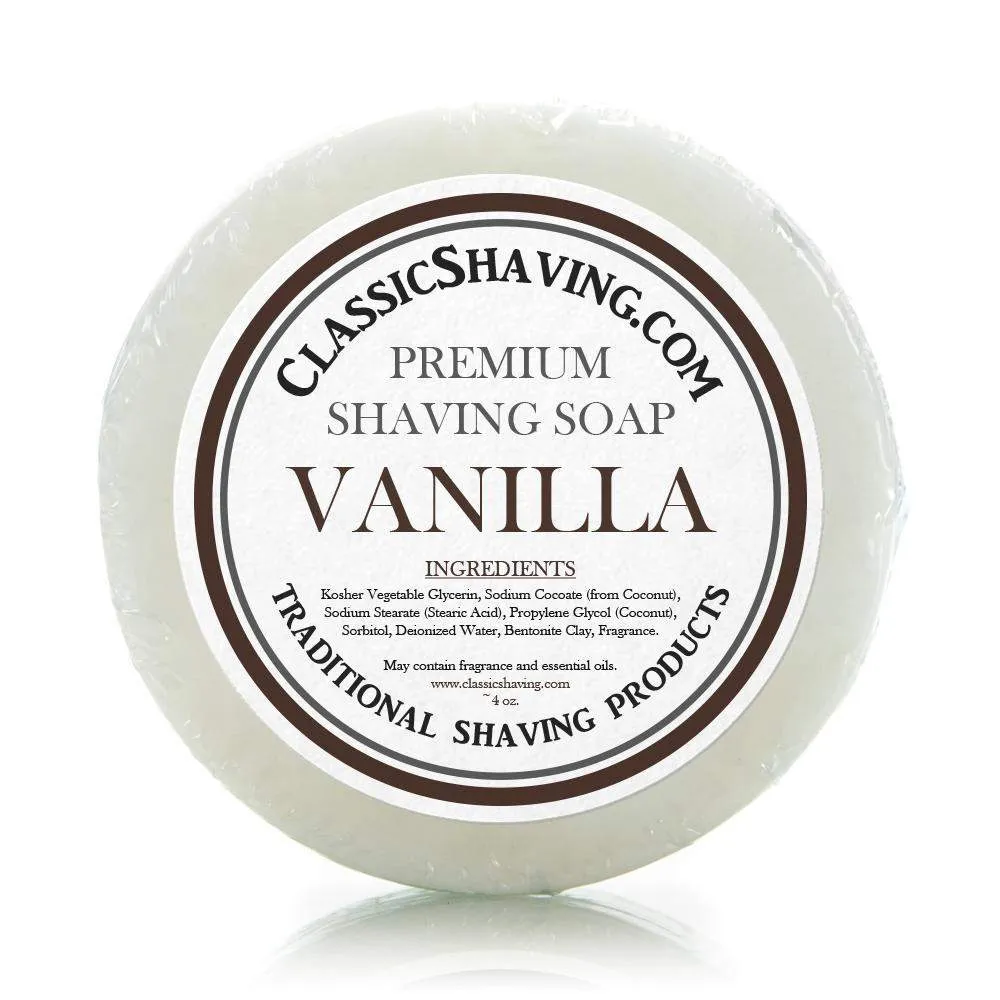 Classic Shaving Mug Soap - 3"  Vanilla