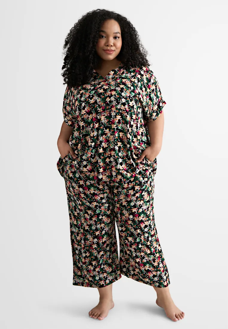 Colby Cotton Rayon Sleepwear Cropped Printed Set