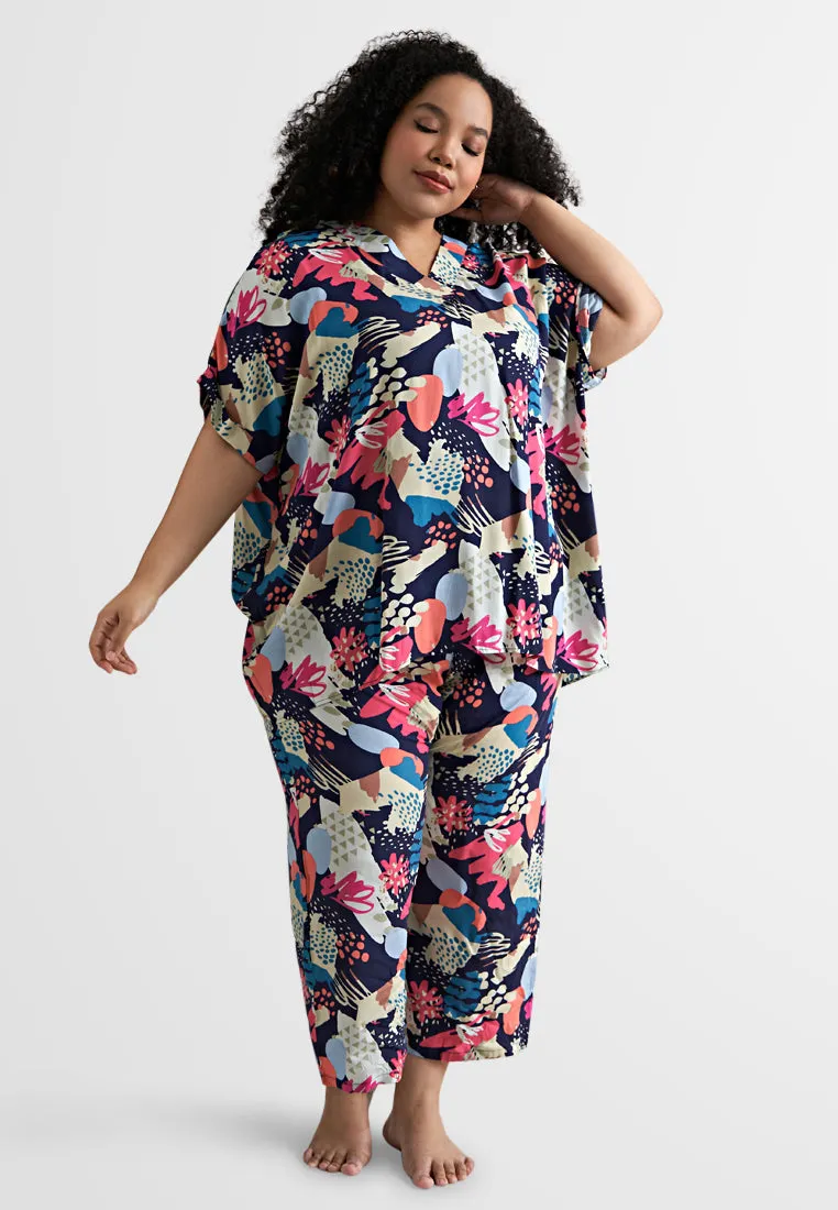 Colby Cotton Rayon Sleepwear Cropped Printed Set