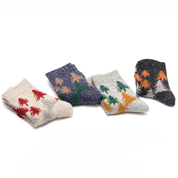 Cotton Socks | Snowy Forest | Black