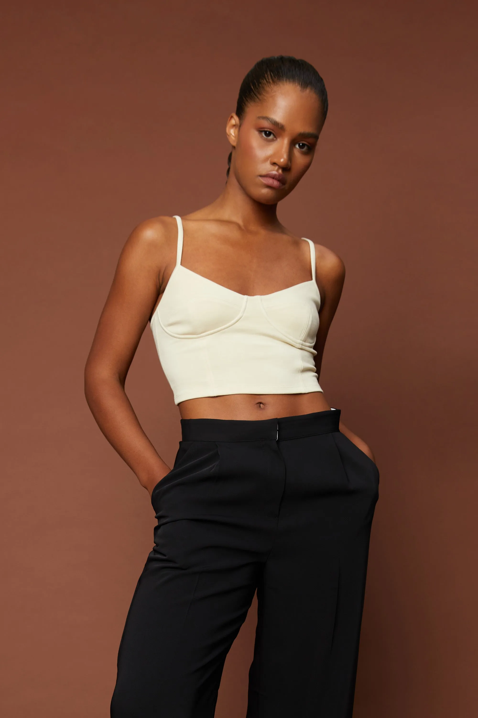 CROPPED BUSTIER TANK