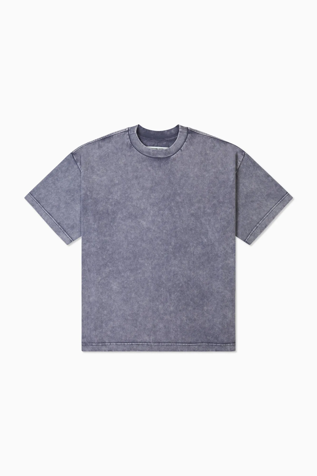 Distressed Boxy Block Tee - Moonrock