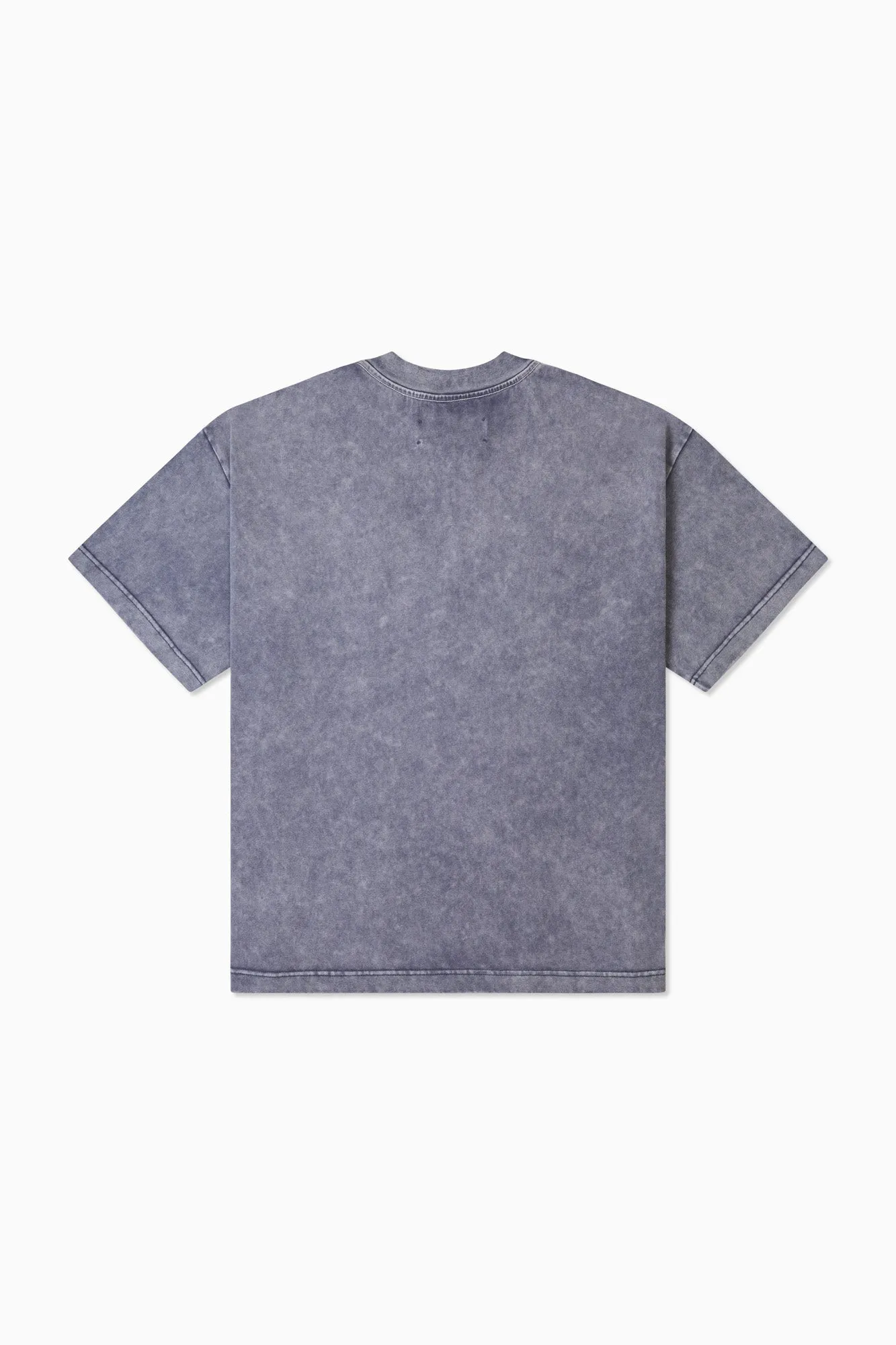 Distressed Boxy Block Tee - Moonrock