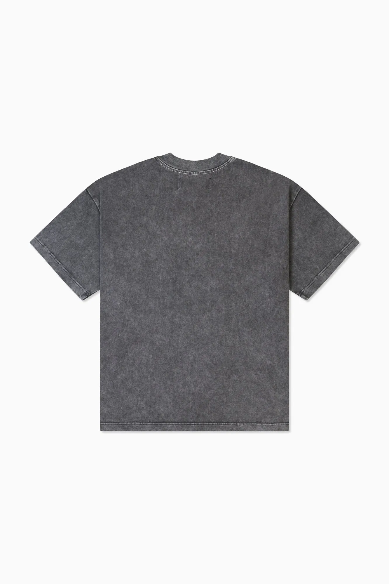 Distressed Boxy Block Tee - Stone