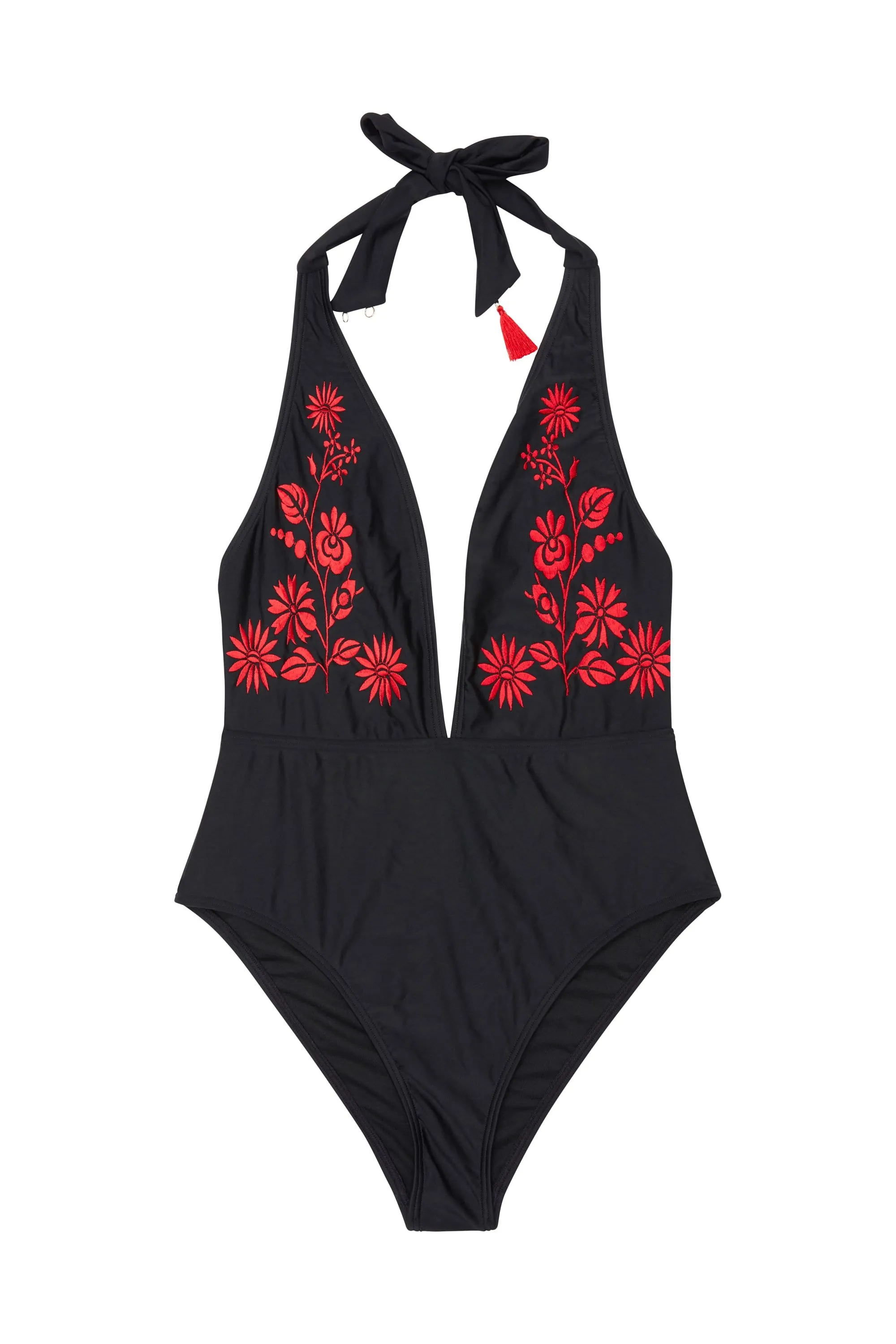 Eco Embroidered tassle swimsuit