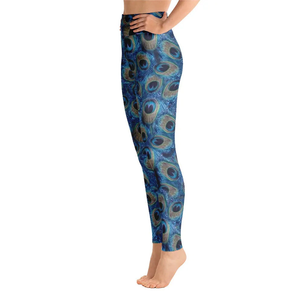 ELEVATED ESSENTIALS, BOOTY BOOSTING HIGH WAISTBAND LEGGING PRETTY AS A PEACOCK