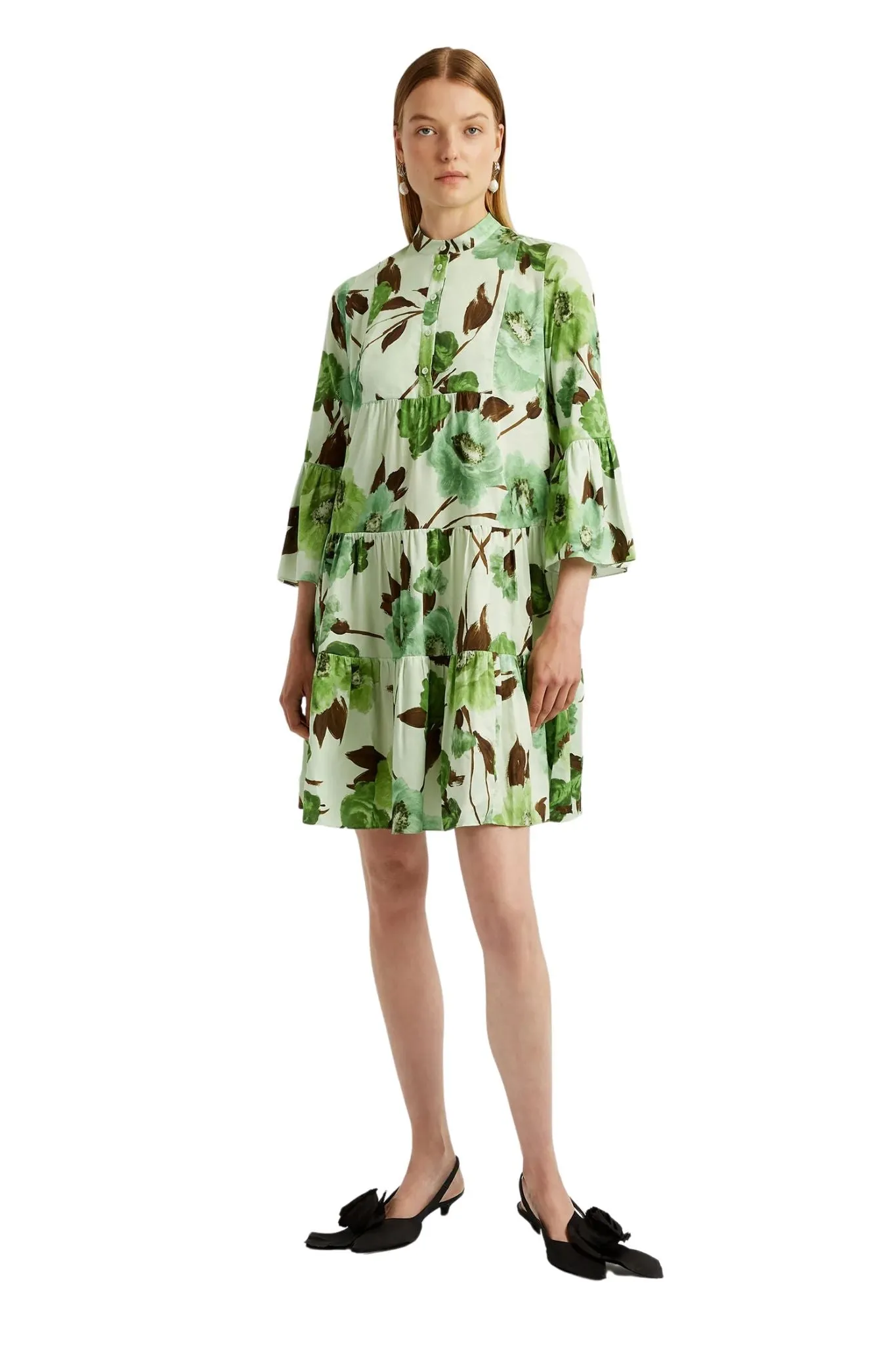 Erdem Tiered Hem Short Dress