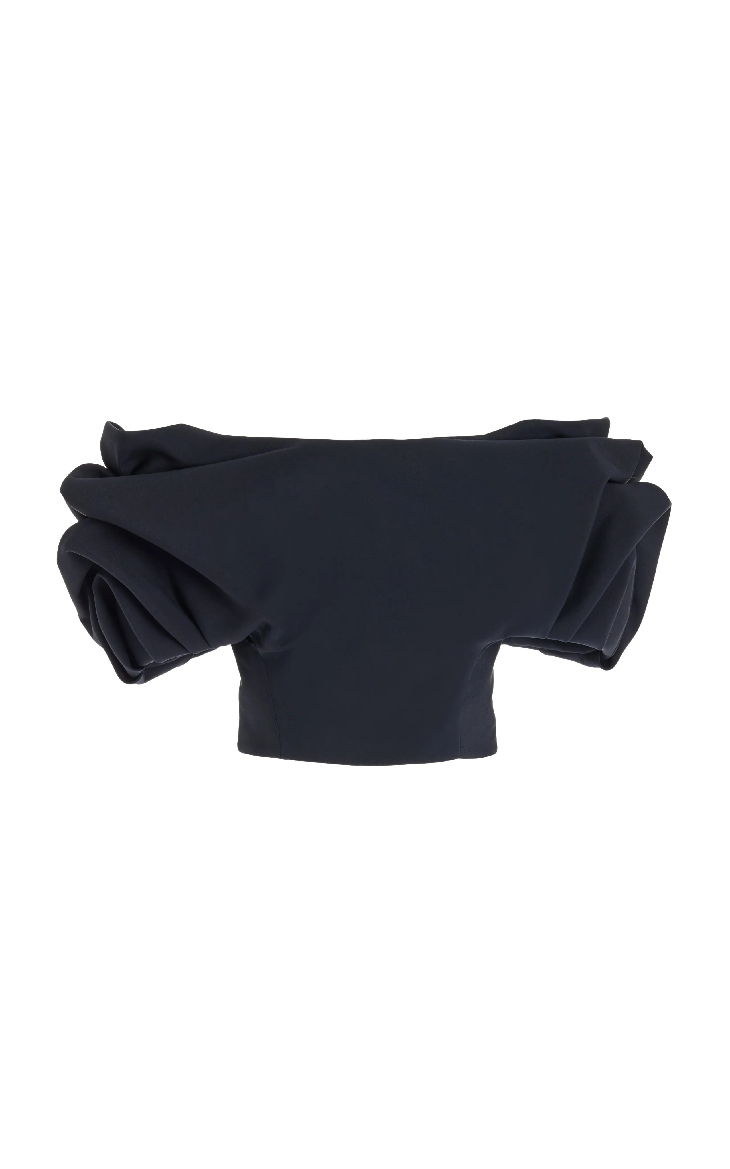 Erwan Top in Black Silk Wool Cady