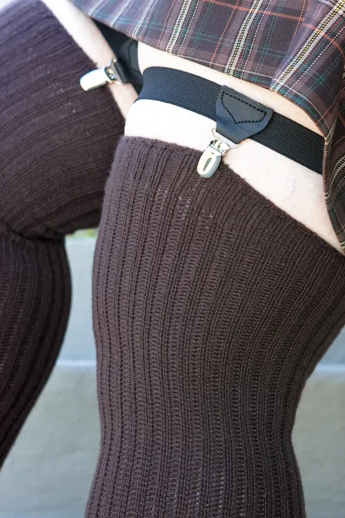 Extra Long Sock Garters with Suspender Clips