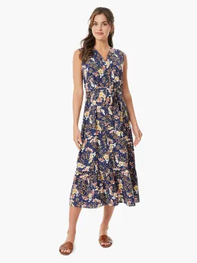 Flounce Hem Utility Midi Dress