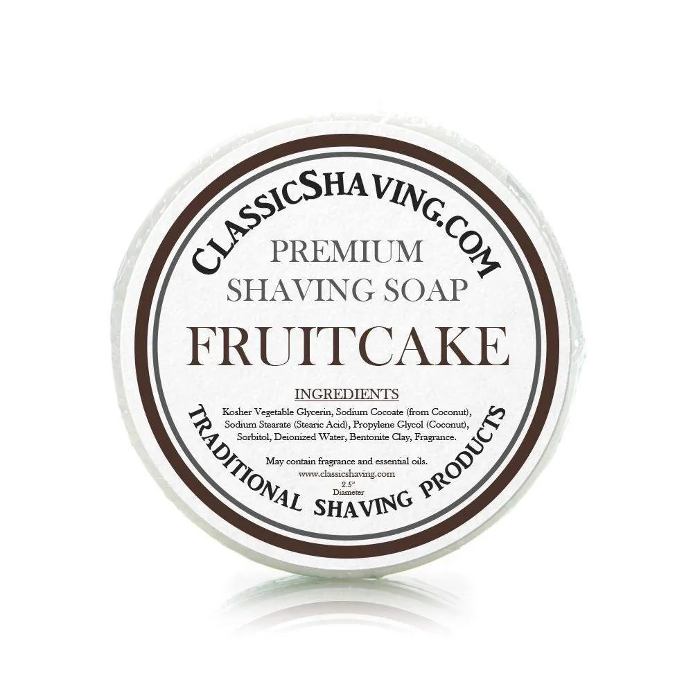 Fruitcake Scent - Classic Shaving Mug Soap - 2.5" Regular Size