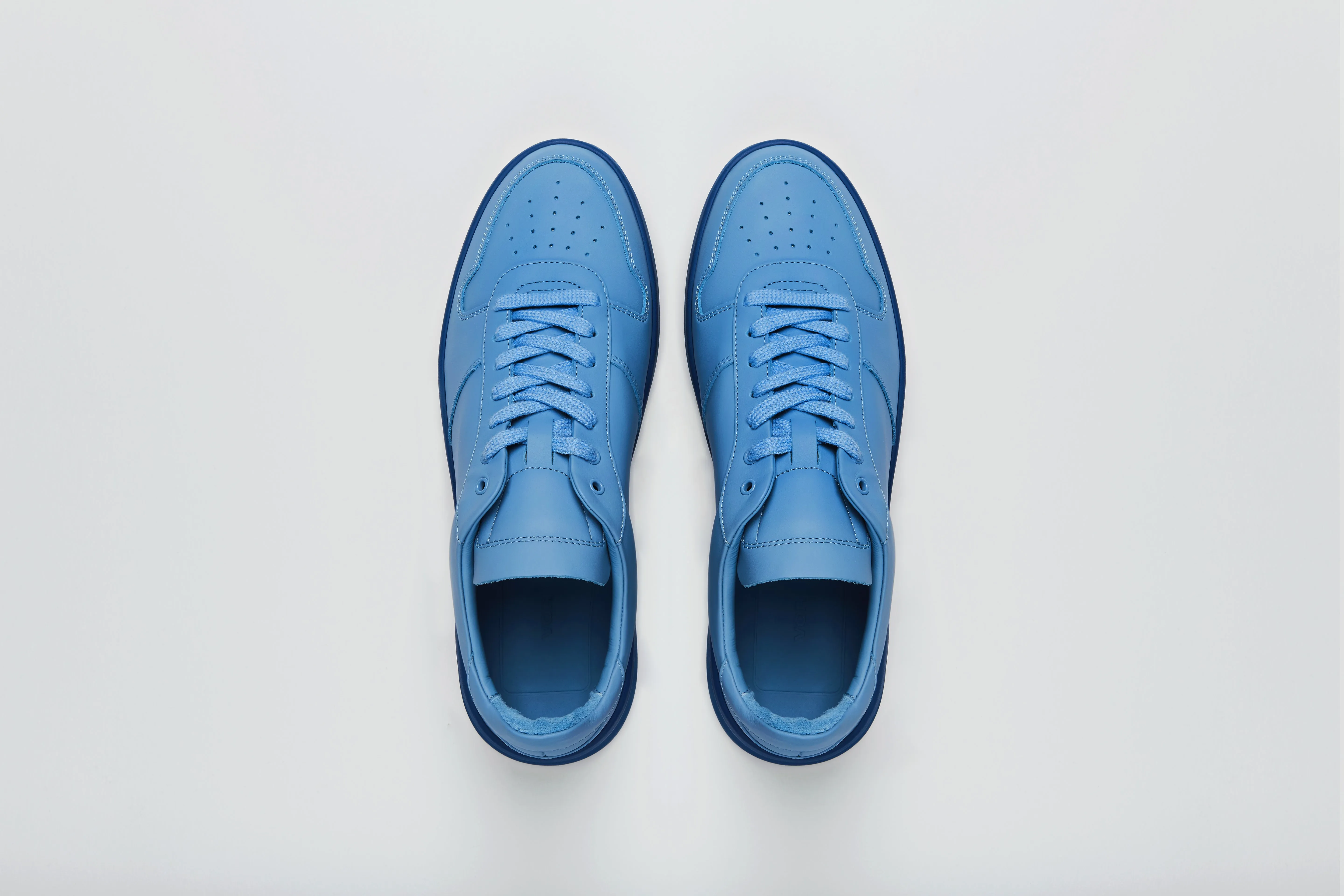 FULL GRAIN LEATHER SNEAKER "5A PULVERBLAU“