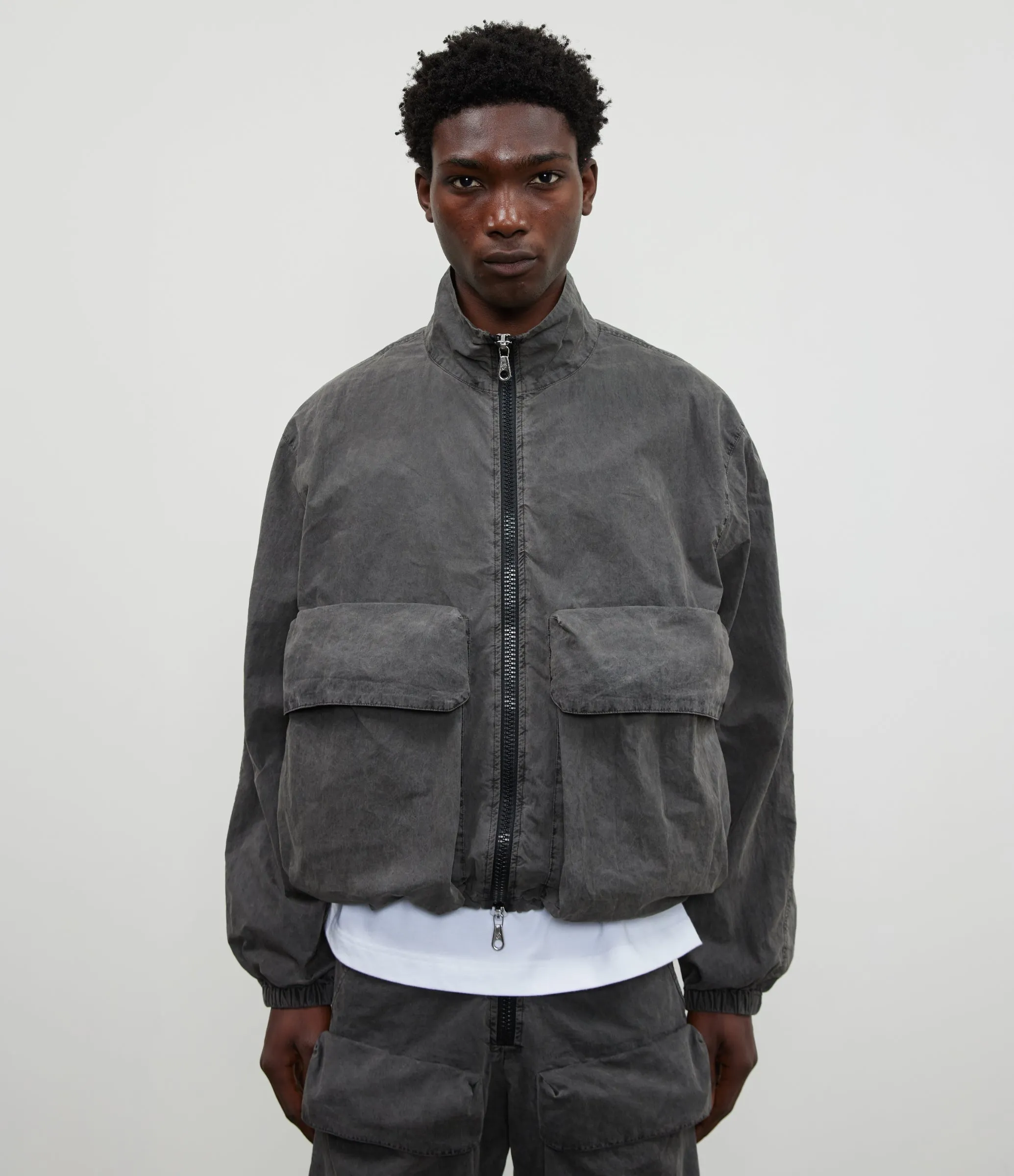 GARMENT DYED TRACK JACKET