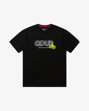 GEEDUP SPORTSMAN PFK TEE BLACK HYPER YELLOW