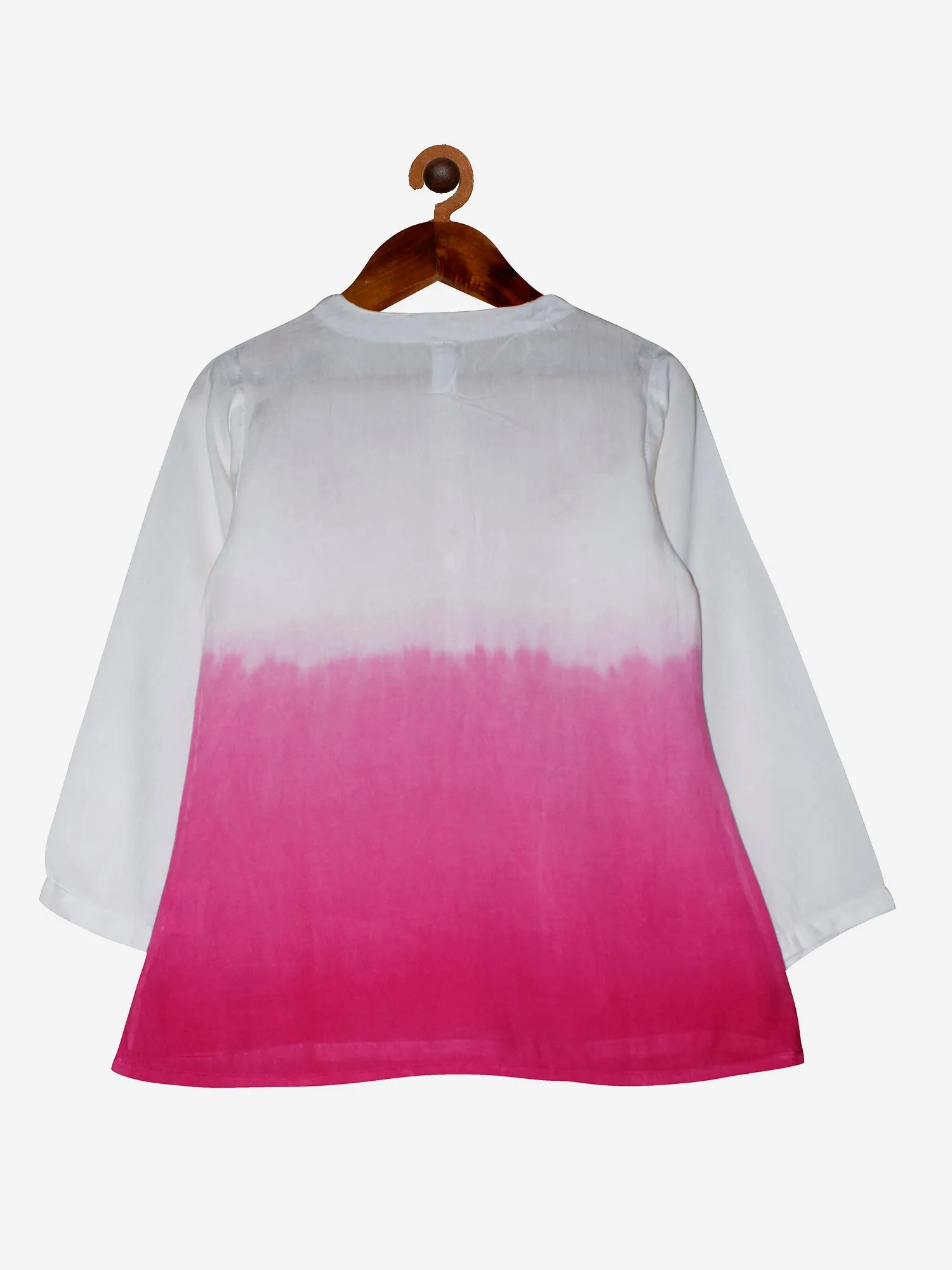 Girls 3/4th Rollup Sleeves Tie & Dye Kurti