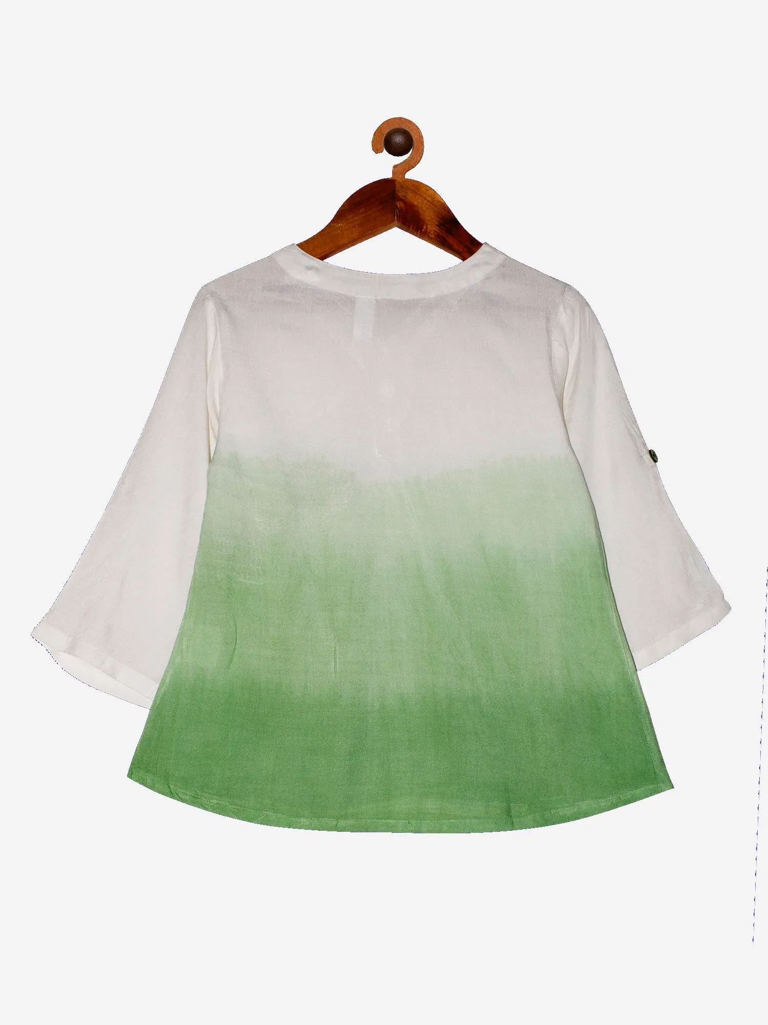 Girls 3/4th Rollup Sleeves Tie & Dye Kurti