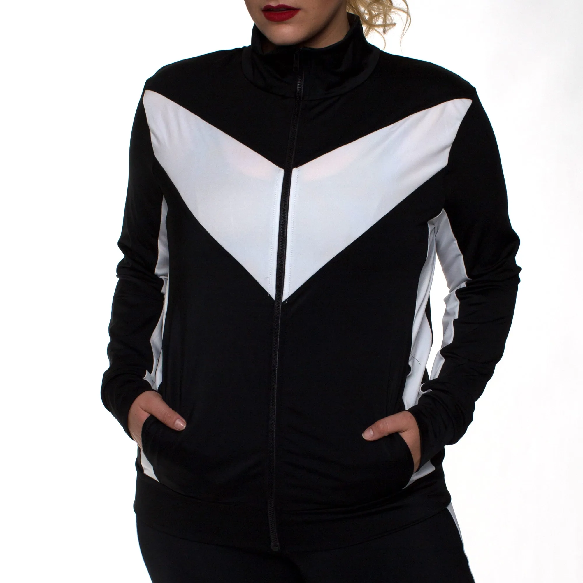 InstantFigure Curvy Plus Size Activewear Compression Jacket AWJ029C