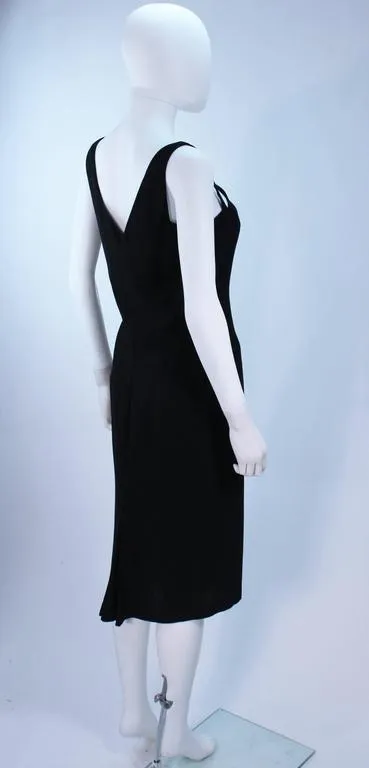 JOHN GALLIANO Black Asymmetrical Cocktail Dress Size 6